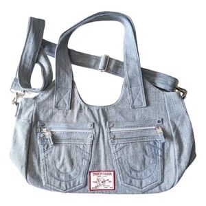 True Religion Blue Denim Shoulder Bag
